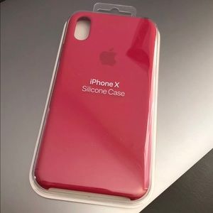 Apple iPhone X Silicone Case Rose Red